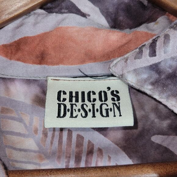 Vtg Chicos Shawl Cardigan Womens Kimono Lagenlook Cottagecore Art To Wear Boho - Picture 6 of 15